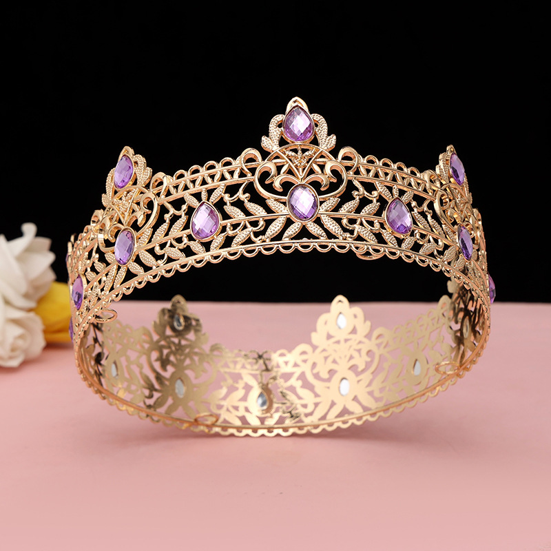Ethnic Fashion Imports - Runde Hochzeit König Tiara Kopfschmuck Für