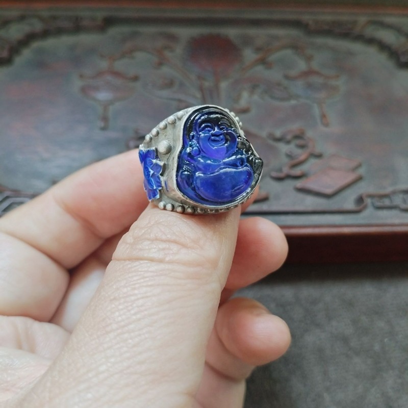 Vintage Import Buddha-Ring mit – Ethnic Fashion Imports Bewertung und Preis