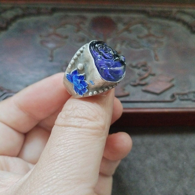 Vintage Import Buddha-Ring mit – Ethnic Fashion Imports Bewertung und Preis
