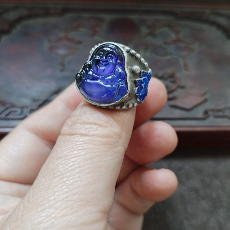 Vintage Import Buddha-Ring mit – Ethnic Fashion Imports Bewertung und Preis